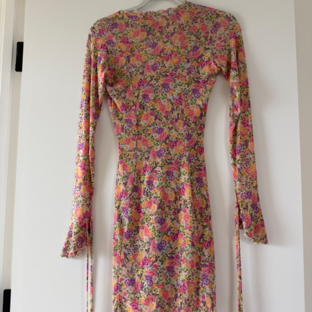 RESA Sloane Floral Mini Dress Small Spring Summer Bodycon - Picture 5 of 5
